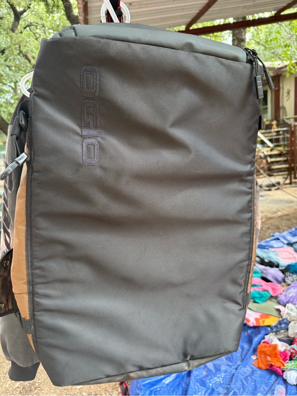 OGIO Black and Tan Vertical duffle Bag